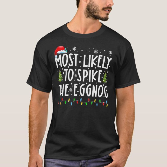 T-shirt Les Plus Susceptibles D'Araigner La Famille Eggnog (Devant)