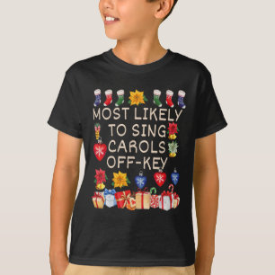 T-shirt Les Plus Susceptibles De Chanter Carols Hors-Clé C