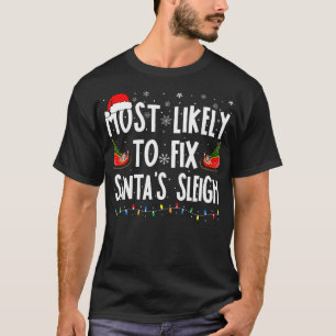 T-shirt Les Plus Susceptibles De Corriger Père Noël Sleigh