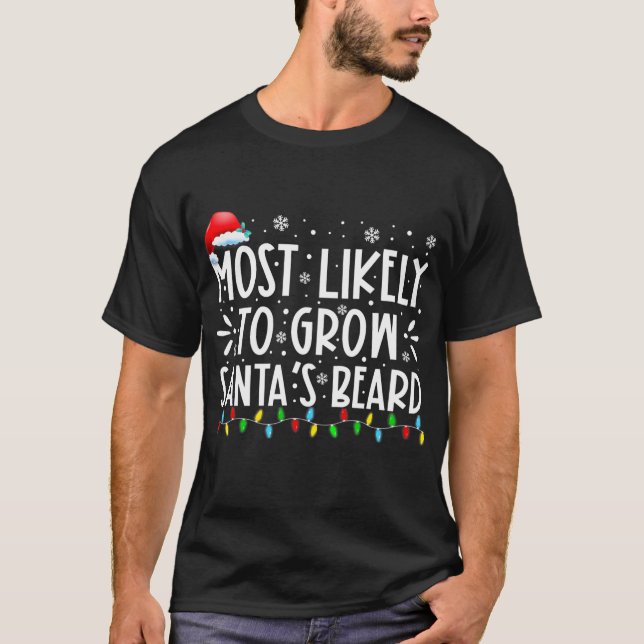 T-shirt Les Plus Susceptibles De Croître Père Noël Famille (Devant)