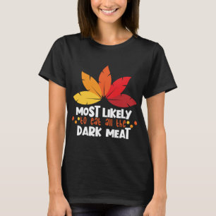 T-shirt Les Plus Susceptibles De Manger De La Viande Noire