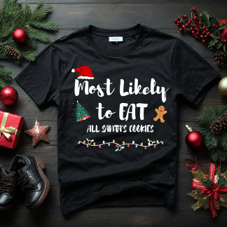 T-shirt Les plus susceptibles de manger tous les PÈRE NOËL