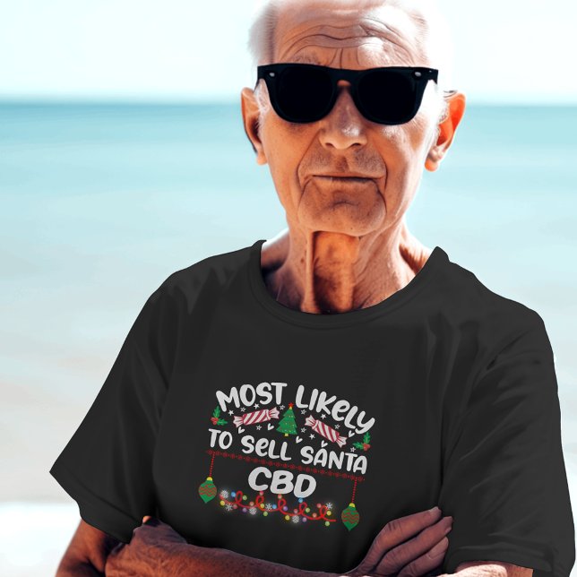 T-shirt Les plus susceptibles de vendre Père Noël CBD amus (Créateur téléchargé)
