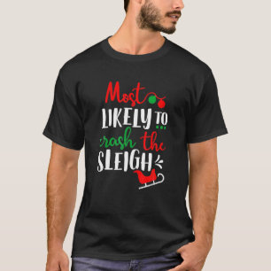 T-shirt Les Plus Susceptibles D'Écraser Le Noël De La Fami