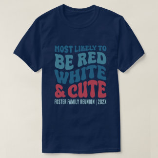 T-shirt Les plus susceptibles d'être rouge blanc et mignon