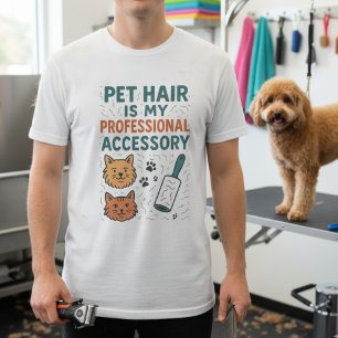 T-shirt Les poils d'animaux sont mon accessoire profession