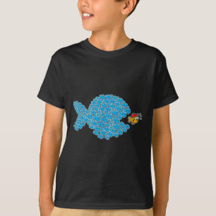 T-shirt Les Poissons Bleus De L'École Sur Le Point D'Obten
