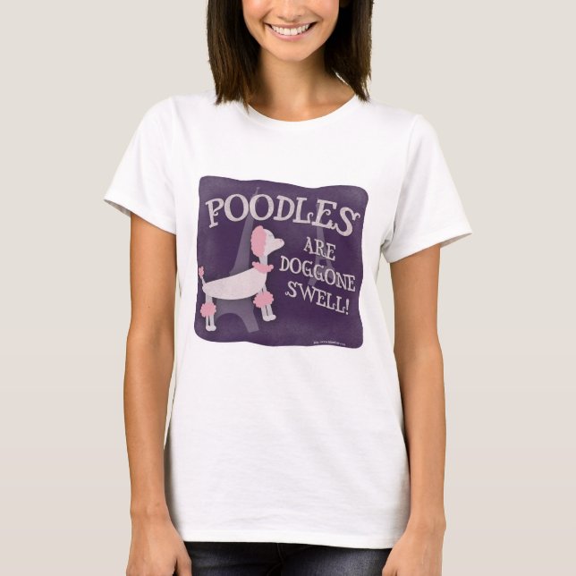 T-shirt Les Poodles Sont Swell Jote Retro Caractère Cartoo (Devant)