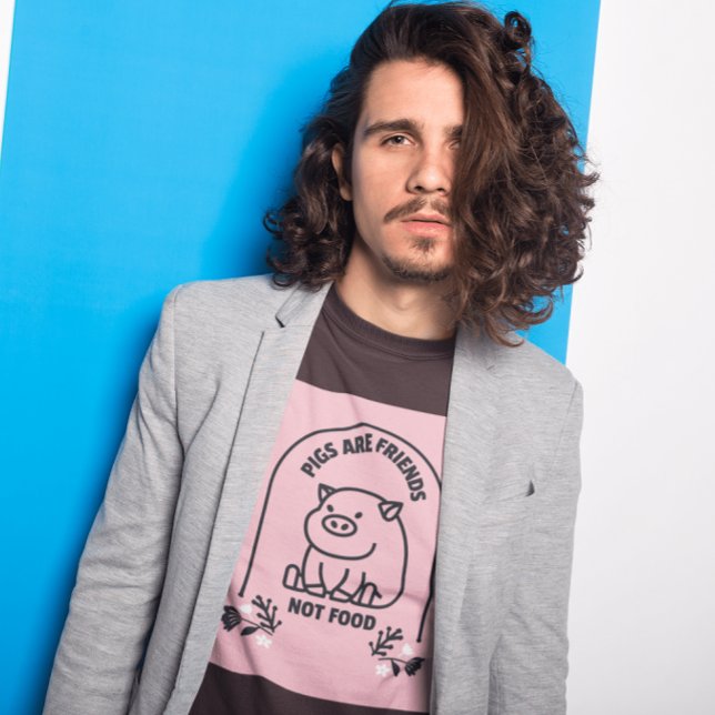 T-SHIRT LES PORCS NE SONT PAS DES AMIS DE LA NOURRITURE VÉ (Créateur téléchargé)