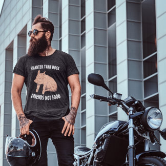 T-SHIRT LES PORCS PLUS INTELLIGENTS QUE LES CHIENS, LES T-