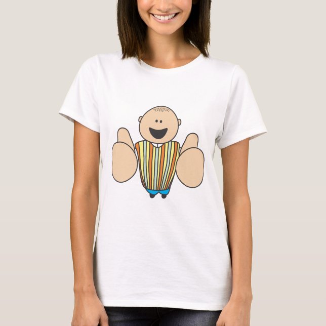 T-shirt Les pouces mignons mignons du garçon deux des (Devant)