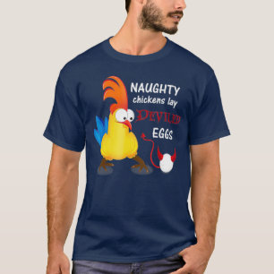 T-shirt Les Poulets Mangent Des Oeufs Dévastés Drôle