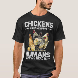 T-shirt Les poulets me rendent heureux Amoureux des animau