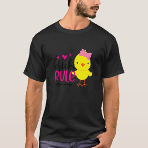 T-shirt Les poussins règnent Cute poulet bébé poulet Happy