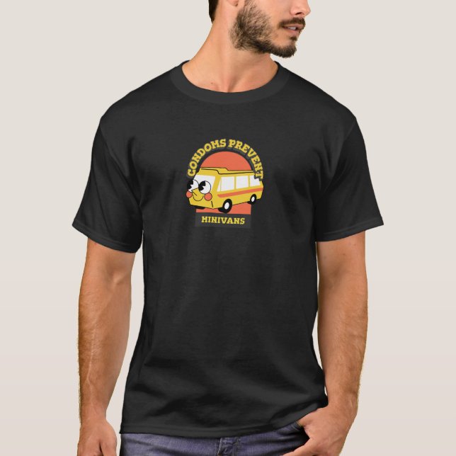 T-shirt Les préservatifs préviennent les mineurs amusants (Devant)