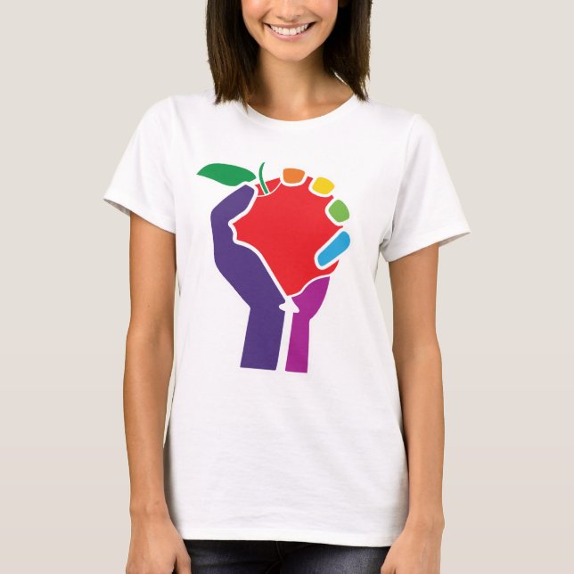 T-shirt Les professeurs ont uni l'arc-en-ciel (Devant)
