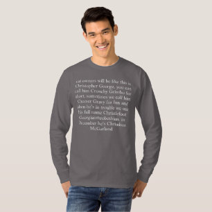 T-shirt les propriétaires de chats seront comme ça Christo