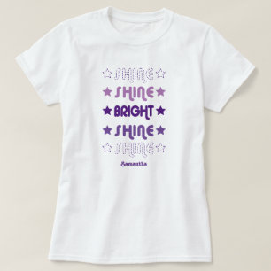 T-shirt Les Purples Brillent. Brille. Lumineux. Brille. Br
