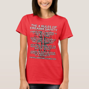 T-shirt Les quatre règles de la sécurité d'arme à feu 