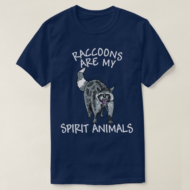 T-shirt Les Raccoons Sont Mes Animaux D'Esprit (Design devant)