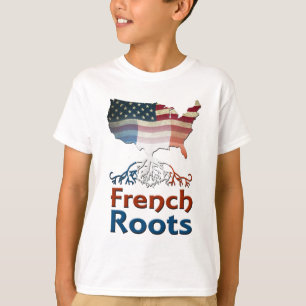T-shirt Les racines françaises américaines