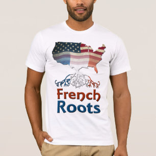 T-shirt Les racines françaises américaines