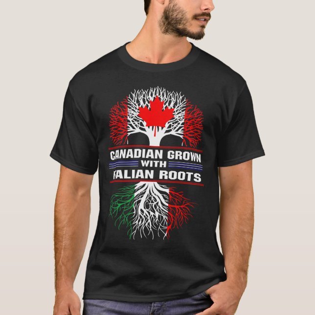 T-shirt Les racines italiennes du Canada (Devant)