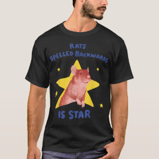 T-shirt Les Rats Écrits À L'Envers Est Une Étoile Drôle de