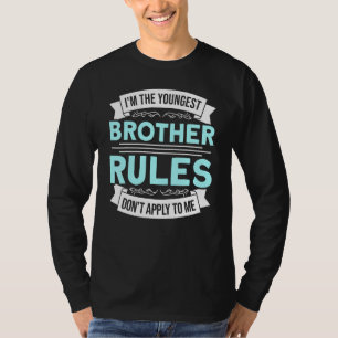 T-shirt Les Règles De Frère Les Plus Jeunes Ne S'Appliquen