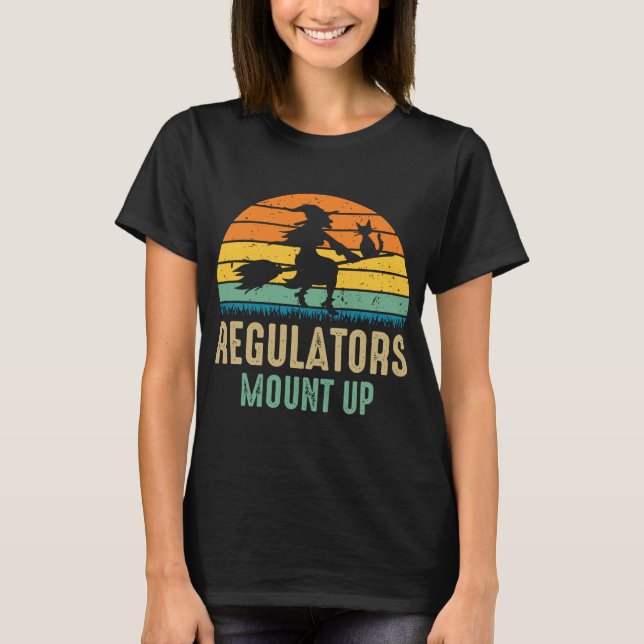 T-shirt Les régulateurs montent la sorcière d'Halloween (Devant)