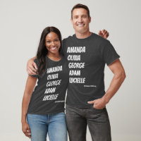 Les Réguliers d'Amanda Lexie Noms T Chemise