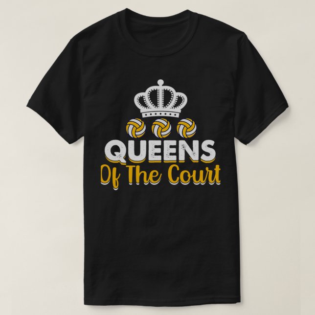T-shirt Les reines de volley-ball de la Cour (Design devant)