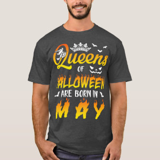 T-shirt Les Reines D'Halloween Sont Nées En Mai Joyeux Ann