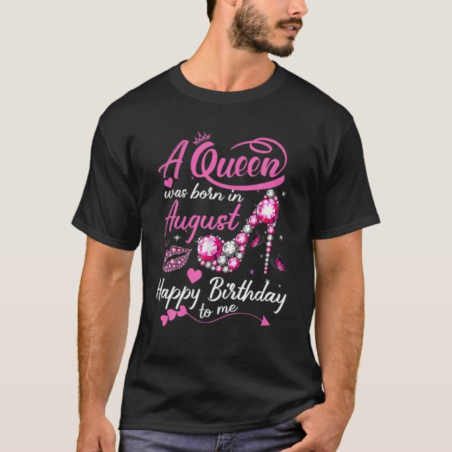 T-shirt Les Reines Noires Nées En Août Les Femmes Font Du  (Devant)