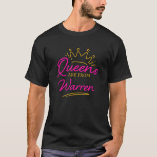 T-shirt Les Reines Proviennent De Warren Résident Michigan