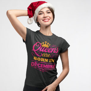 T-shirt Les reines sont nées en décembre Parties scintilla