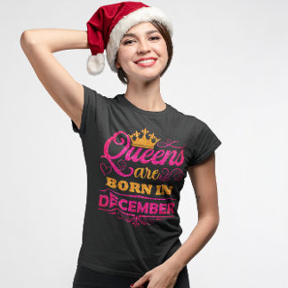 T-shirt Les reines sont nées en décembre Parties scintilla