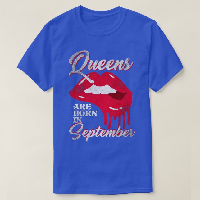 T-shirt Les Reines Sont Nées En Septembre (Design devant)