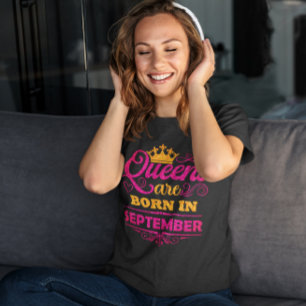 T-shirt Les reines sont nées en septembre Faux Glitter Ann