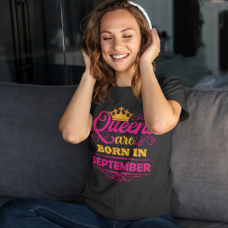 T-shirt Les reines sont nées en septembre Faux Parties sci