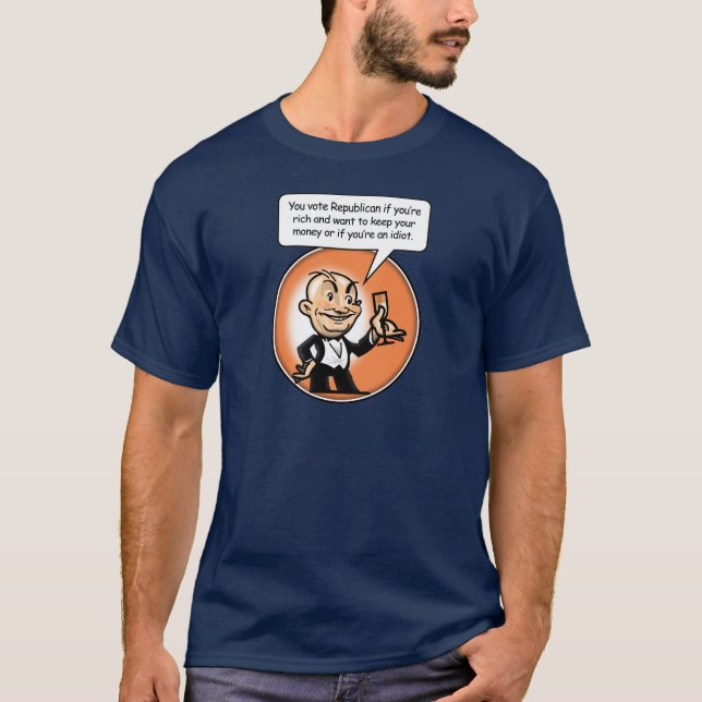 T-shirt Les riches et le républicain de vote d'idiots (Devant)