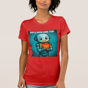 T-shirt Les robots ont également besoin d'amour - Rouge vi