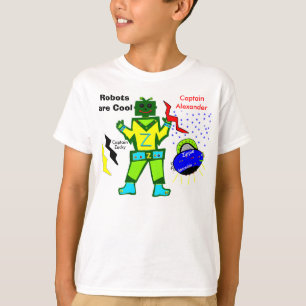 T-shirt Les Robots Sont Cool Capitaine Zacky Blue Spacilie