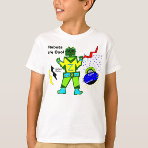T-shirt Les robots sont cool Capitaine Zacky Green Boy Rob
