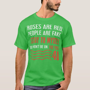 T-shirt Les roses sont des gens rouges sont des faux, je r
