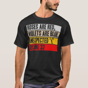 T-shirt Les roses sont rouges violets sont bleu inattendu 