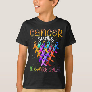T-shirt Les rubans de toutes les couleurs contre le cancer