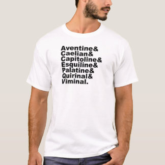 T-shirt Les sept collines de Rome, célèbres par l'histoire