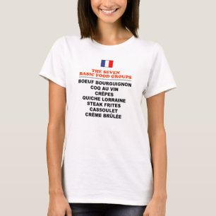 T-shirt Les sept groupes alimentaires de base Funny French