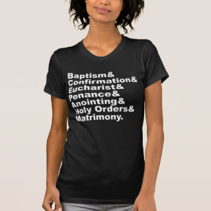 T-shirt Les Sept Sacrements du christianisme et du catholi